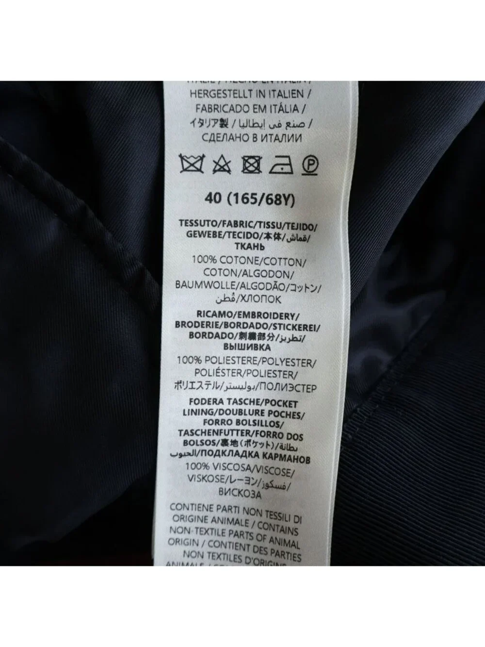 Gucci Logo Embroidery Straight Pants Navy